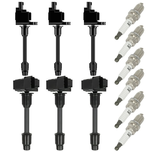 ECCPP 3 ignition coils with 3 iridium Spark Plugs,UF348  UF332,coils packs,for Nissan Maxima 2000-2001 &,for Infiniti I30 2000-2001,3.0L,UF348,UF-332,,UF-363