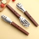 thumbnail image 5 of Stainless Steel Bread Tongs | Faux Wood Grain Finish | Locking Mechanism | Kitchen Food Holder | Versatile Serving Tool | Easy Storage | 1 Pack Food Clip | Durable Kitchen Gadget, 5 of 6