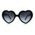 thumbnail image 5 of Womens Rusta Rainbow Mirror Lens Plastic Frame Heart Shape Sunglasses Black - Smoke, 5 of 8