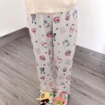 thumbnail image 4 of Sanrio-pantalones de dormir con dibujos animados para mujer, calzas suaves de Hello Kitty, My Melody Kuromi, informales, para el hogar, Kawaii, regalo de cumpleaños, 4 of 4