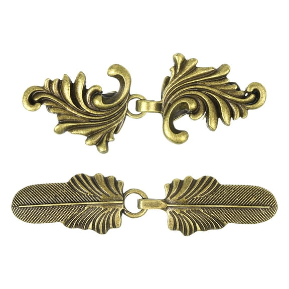 2 Pack Vintage Sweater Clips Cape Cloak Clasp Cardigan Clips for Women, Bronze