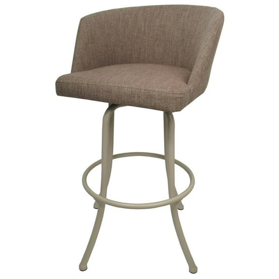 Swivel Counter Metal Bar Stool 26" Joey - Basin Beige - Beige