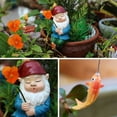 thumbnail image 7 of JYYYBF Funny Garden Gnome Figurines Creative Sleeping Posture Dwarf Angling Statue Decoration Fairy Garden Accessories for Outdoor, 7 of 7