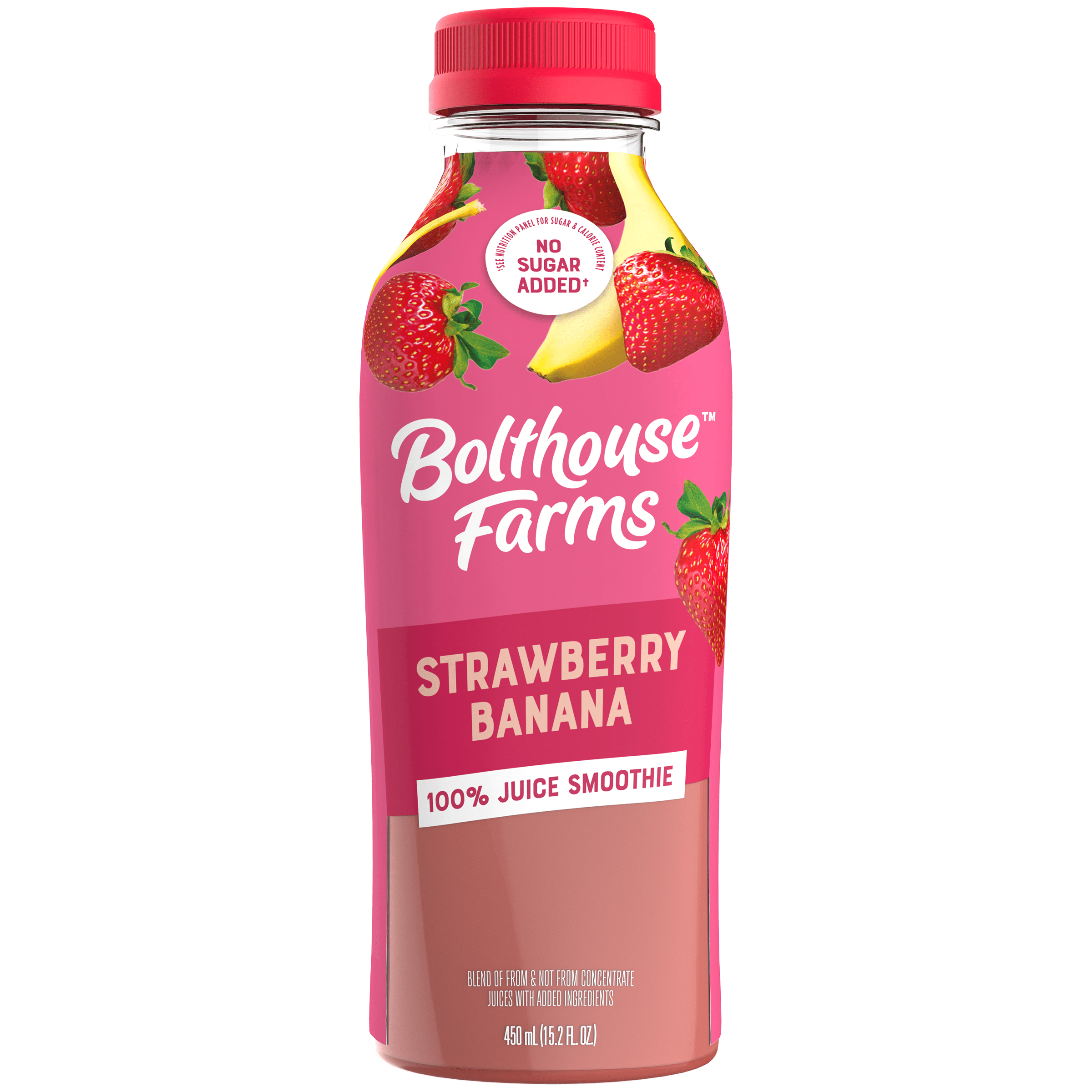 Bolthouse Farms Fruit Juice Smoothie, Strawberry Banana, 15.2 fl. oz. Bottle
