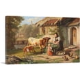thumbnail image 1 of ARTCANVAS Idyllic Rural Scene 1887 Canvas Art Print by Johann Baptist Hofner - Size: 40" x 26" (0.75" Deep), 1 of 9