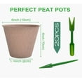 thumbnail image 2 of Peat Pots 4 Inch Large, 50 Pcs Disposable Pots, Round Biodegradable Peat Pots for Seedlings, Seed Starter Pots, 2 of 9
