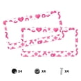thumbnail image 4 of A Pair Of License Plate Frame Sunscreen Corrosion Resistant Rust 12.3×6.3in With Accessories Suitable For Any Car Modern Pink Ribbon Pattern With Geometric Elements, 4 of 8