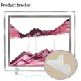 thumbnail image 2 of Aoderun Moving Sand Art Liquid Motion Square Glass Sandscapes Decor Home Office (10×12in,Pink), 2 of 7
