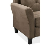 Lifestyle Solutions Taryn Traditional Sofa with Rolled Arms, Brown Fabric