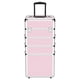 thumbnail image 1 of Estuche de maquillaje OUDMAY, organizador profesional con ruedas 4 en 1, color rosa, 1 of 7