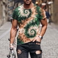 thumbnail image 2 of Stamzod Mens Casual Shirts Short Sleeve Tie Dye Graphic Tees Men Crew Neck Gym Workout T Shirt Coffee C XXL, 2 of 5