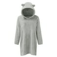 thumbnail image 6 of YunPes Fleece Pullover Girls Sweater Dress Winter Warm Hoodies Sweatshirts for Teens Cute Bear Ear Fuzzy Long Cozy Tops, 6 of 9