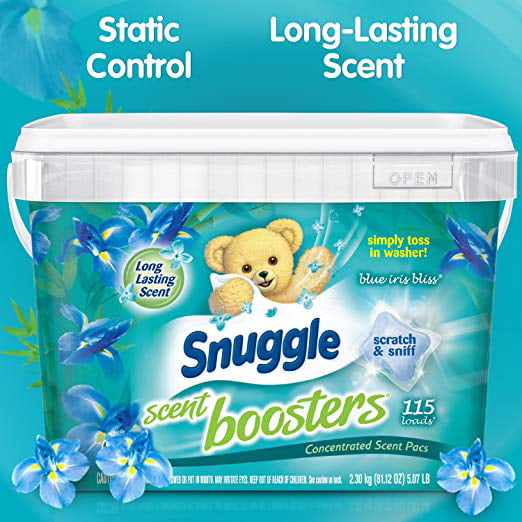 Details about   Snuggle Laundry Scent Boosters Concentrated Scent Pacs Blue Iris Bliss Tub,... 