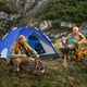 Goplus Tente de Camping Instantanée 2-en-1 Double Couche Imperméable pour 4 Personnes Bleu – image 2 sur 10