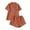 Brown, variant on cfhntfmh Womens Pajama Sets Pj Set Cute Heart Print Short Sleeve Button down Shirt with Shorts 2 Piece Pjs Set