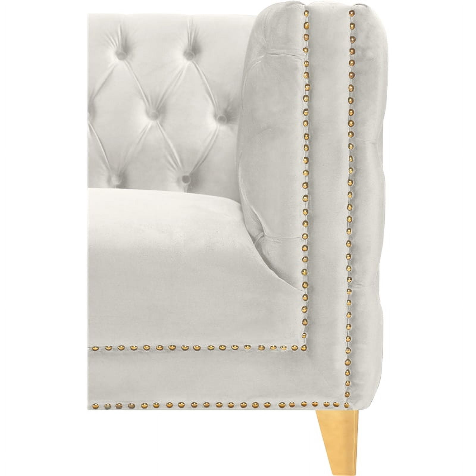Meridian Furniture Michelle Cream Velvet Sofa