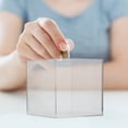 thumbnail image 2 of GARVALON 2 Pcs Unopenable Money Box Acrylic Clear Cash Box Financial Management Tool for Home Decoration, 2 of 8