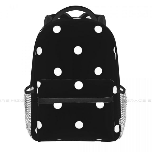 Back To Polka Dots Backpack Travel Soft Rucksack Casual Laptop Bag