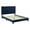 Midnight Blue, variant on Pemberly Row King Tufted Button Velvet Platform Bed in Midnight Blue