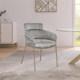 thumbnail image 6 of Bowery Hill Contemporary Grey Velvet Dining Chair (Set of 2), 6 of 6