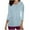 Light Blue, variant on TFEOQRY V-Neck Scrubs for Women Solid Color 3/4 Sleeve T-Shirt Nursing Clothes Top-Light Blue