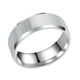thumbnail image 1 of Anillo de acero inoxidable de titanio para hombre, de 8 mm, con bisel doble, cepillado mate y liso, 1 of 4