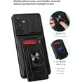 thumbnail image 4 of for Samsung Galaxy A34 5G Case with Slide Camera Cover, Heavy Duty Protective with Ring Kickstand & Card Holder Cell Phone Case for Samsung Galaxy A34 5G LJK Black, 4 of 10