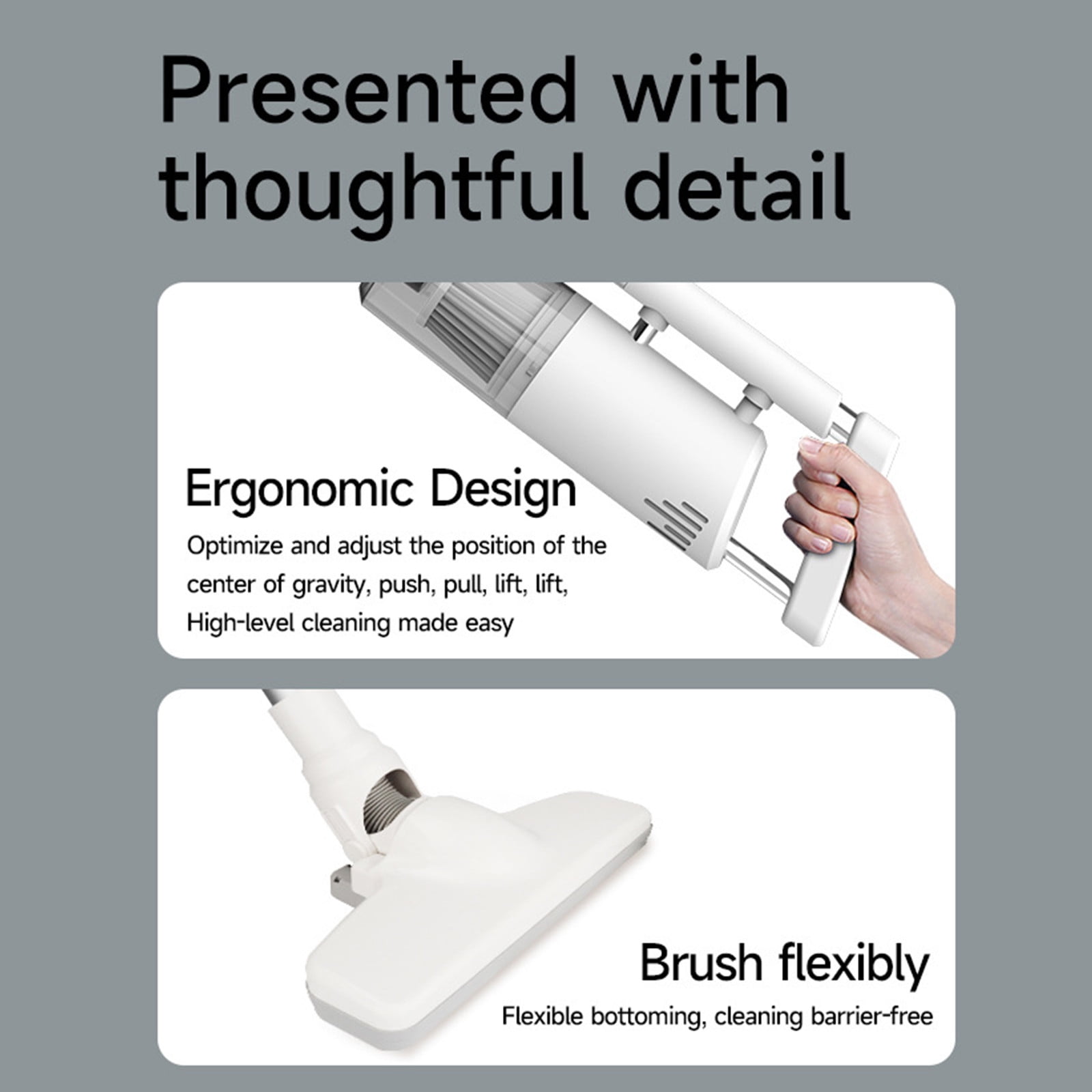 Portable Wireless Handheld Vacuum Cleaner,120W High Suction Wet & Dry Mini Vacuum with Long Battery Life and Multiple Attachments,Compact and Easy to Use for Household,Car,and Office Cleaning-White