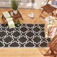 thumbnail image 4 of DII Design Imports Indoor Outdoor 3x6Ft Reversible Lattice Woven Rug, Black, 4 of 7