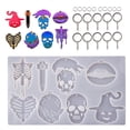 thumbnail image 1 of CNKOO  DIY Silicone Keychain Mold Silicone Baking Fondant Molds Keychain Pendant Clay Mold DIY Keychain Decoration with 10 Pcs Key Rings, 1 of 8