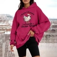 thumbnail image 2 of WEAIXIMIUNG Sweat à Capuche à Fermeture à Glissière pour Femmes Long Mode Imprimé Décontracté Ample, 2 of 4