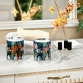 thumbnail image 4 of Yayeee 2 Pack Qtip Holder Bathroom Cotton Swab Canister with Lid Clear Dispenser Set, Pink Flowers, 4 of 6