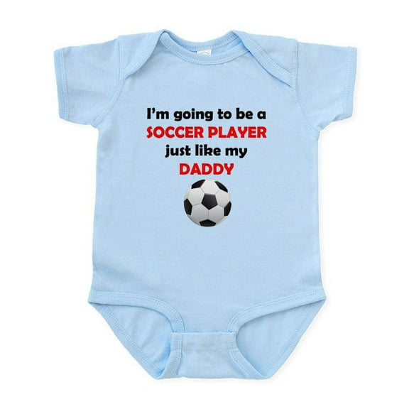 CafePress - Soccer Player Like My Daddy Body Suit - Baby Light Bodysuit, Size Newborn - 24 Months