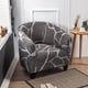thumbnail image 4 of Funda elástica para sillón de club con estampado geométrico, de poliéster, antideslizante, elástica, para sillón individual, protector de muebles suave patrón 4, 4 of 9