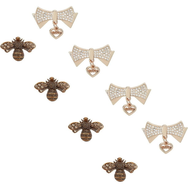 Juego de 8 cierres para bolso en 2 estilos: cierre con forma de abeja, cierre de mariposa, cierre giratorio, cierre de clip, cierre decorativo giratorio, accesorios para bolsos.