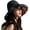 M1744-black, variant on Women Summer Sun Hat Wide Brim Wired Edge Floral Beach Bucket Hats Reversible Foldable Travel UV Protection Lady Hat