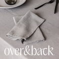thumbnail image 6 of over&back Washed 100% Linen Cloth Napkins - Washable Napkins Set for Mixing, Matching, and Creating a Custom Home Decor Tablescape - Grey, 6 of 12