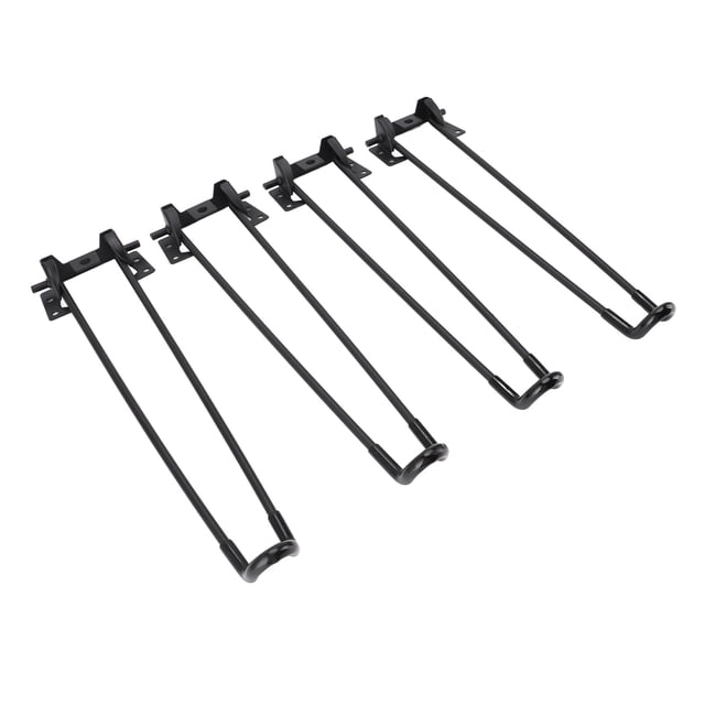 Pieds de Table, Pieds de Table en Forme de U Noirs Modernes Minimalistes Pieds de Meuble en Métal pour Table Basse Pliante Table de Camping