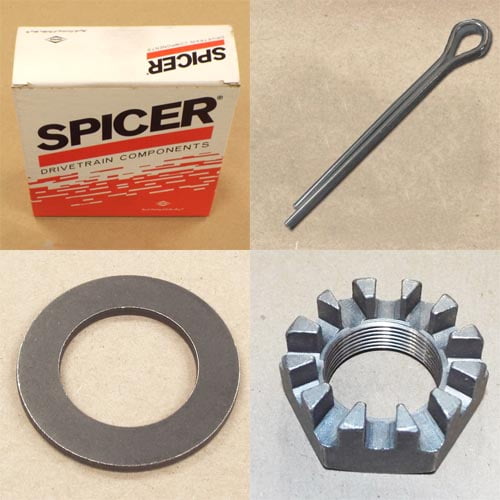 AXLE NUT WASHER /& COTTER PIN KIT DANA 44 60 FRONT COMPATIBLE WITH DODGE RAM 1500 2500