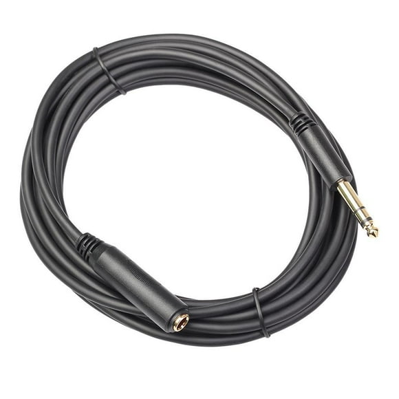 Cable de extensión de auriculares Yuyangstore 6.35 TRS 1/4 pulgada 1/4 hembra 15 pies