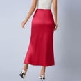 thumbnail image 4 of Oksale Mermaid Skirts for Women Elastic High Waisted Satin Skirt Elegant Cozy Maxi Skirts for Office Party Red S, 4 of 8