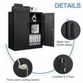 thumbnail image 3 of Yizosh Metal Storage Cabinet with 2 Doors and 2 Adjustable Shelves - 35.5" Garage Wall Cabinet, Locking Counter Cabinet for Home Office,Garage,Gym,School, 3 of 7