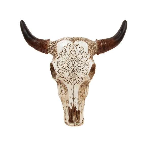 TreasureGurus Laser Engraved Tooled Cow Bull Skull Wall Décor Bar Pub Western Sign