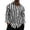 Black, variant on Hpapadks Men Shirt Casual Fall Striped Print Lapel Long Sleeve Blouse with Pockets Loose Mens Dress Shirt Black L