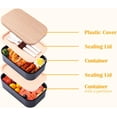 Stackable Bento Box with Utensils Microwave Safe, AllinOne Meal Prep