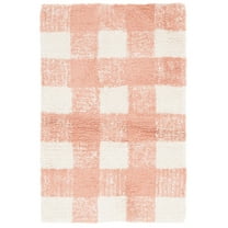 SAFAVIEH Easy Care Maggie Plaid Area Rug, Ivory/Rust, 3' x 5'