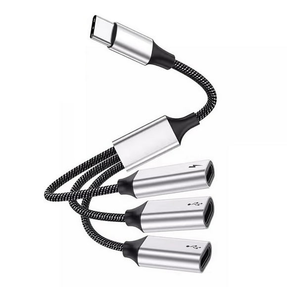 Dsseng Concentrateur USB‐C 3 en 1 Type‐C Adaptateur USB2.0 Répartiteur avec Port OTG de Livraison d'Alimentation 60 W