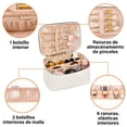 thumbnail image 2 of Cosmetiquera para Maquillaje Pequeña Impermeable, Bolsa de Maquillaje Compartimento, Neceser Mujer Portátil, Cosmetiquera de Viaje Mujer Cuero Duradera Estuche, Bolsa PVC Transparente, Blanco, 2 of 6