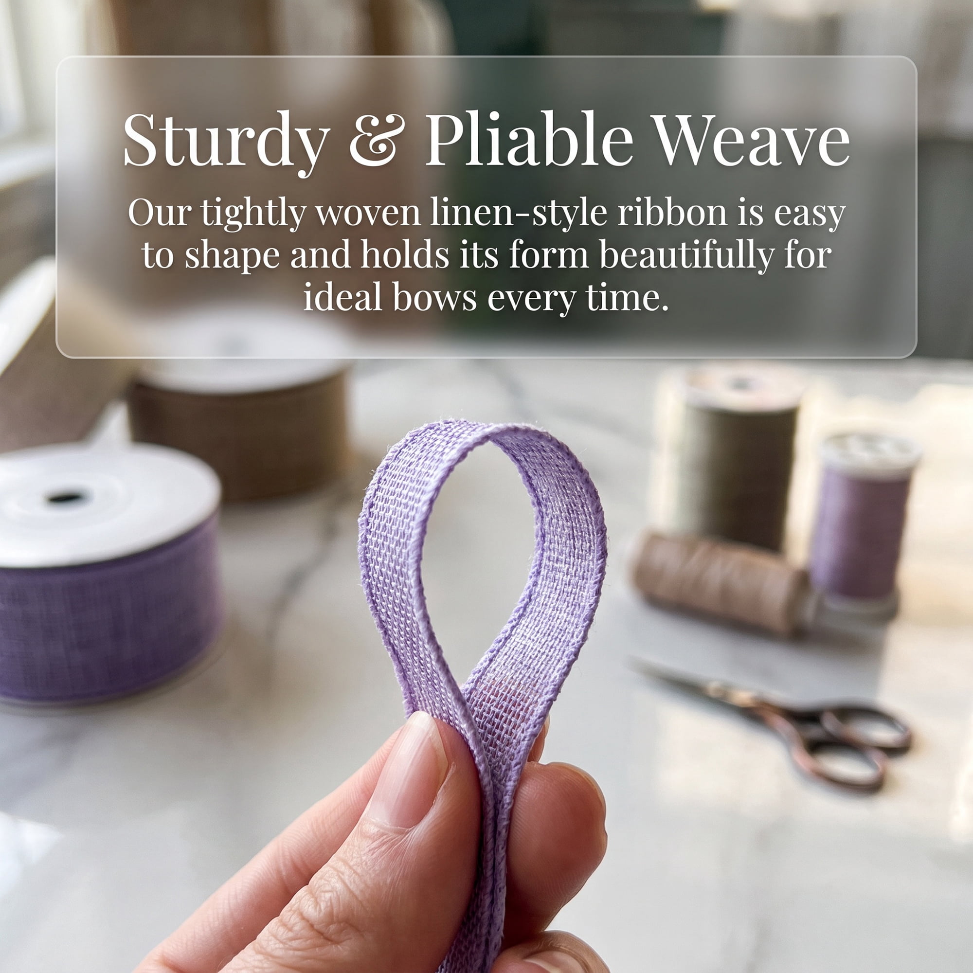 Unique Bargains Faux Burlap Ribbon for Elegant Gift Decoration Purple 4.9 Yard