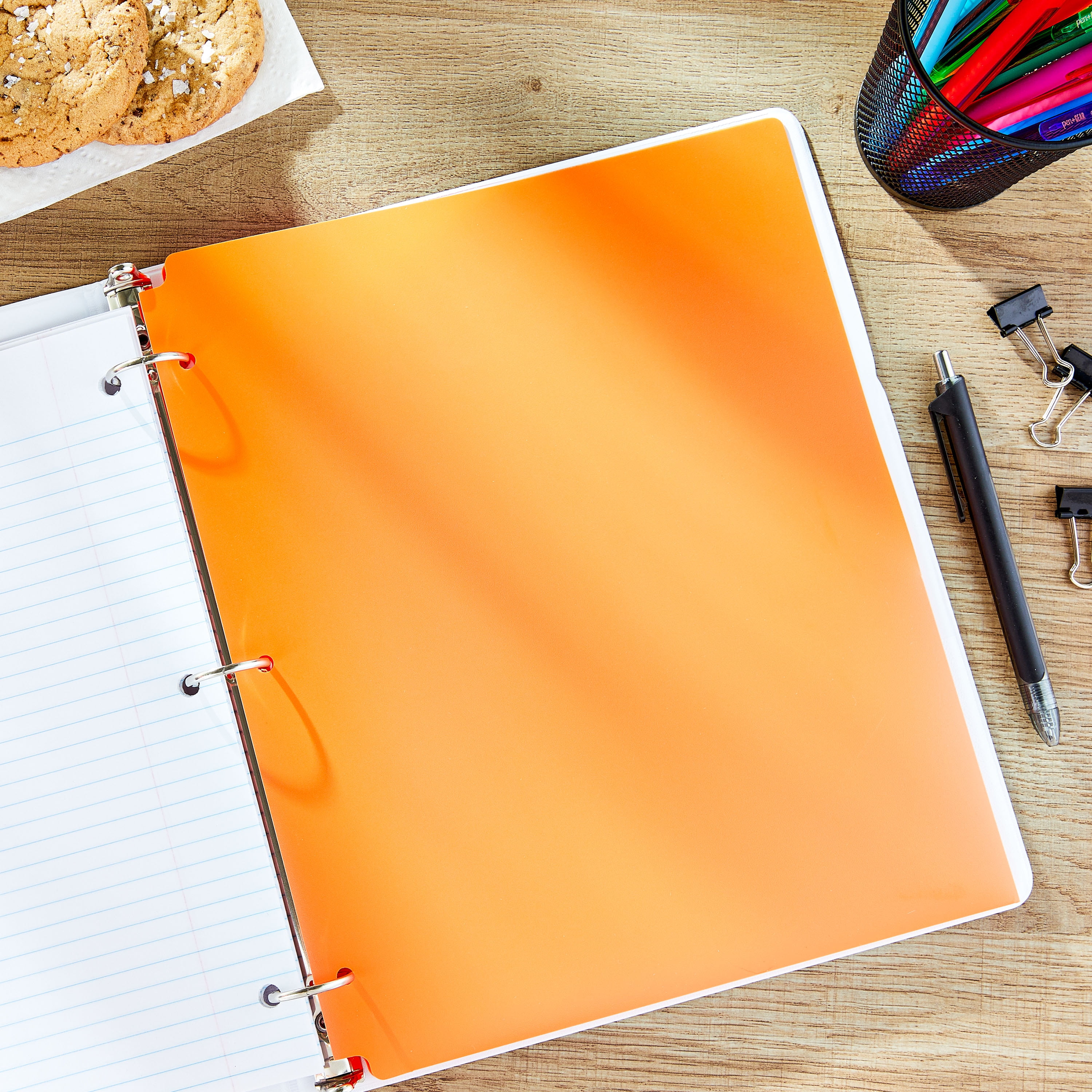 (100 pack) Pen+Gear 2-Pocket Poly Folder, Orange, 9.4"x 11.4"